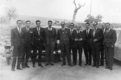 Catedra-y-Servicio-de-ORL-Septiembre-del-1962.-Catedratico-D.-Jaime-Marco-Clemente-y-Prof.-Adjunto-D.-Jose-Sanchez-Jofre-con-los-Medicos-del-Servicio